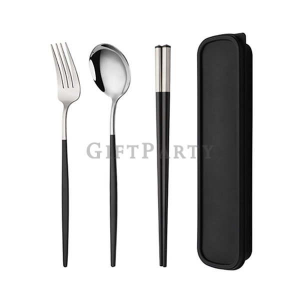 Stainless steel gilded cutlery set,不鏽鋼鍍金餐具組三件套,