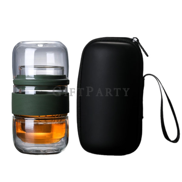 Glass Tea pot Travel Set with bag,玻璃旅行茶具組