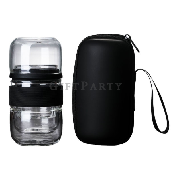 Glass Tea pot Travel Set with bag,玻璃旅行茶具組2