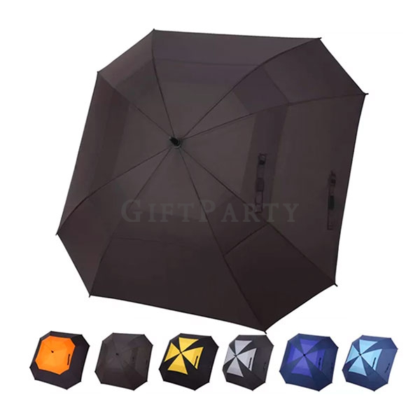 ,Square  Umbrella Double Canopy Golf Umbrella racing umbrella方型雙層防風高球傘,賽車傘,方型傘,高爾夫球傘客製  高爾夫球傘客製 防風大傘
