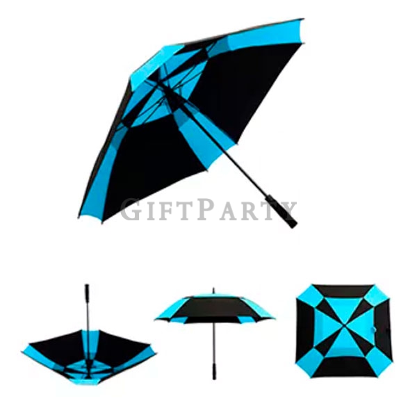 ,Square  Umbrella Double Canopy Golf Umbrella racing umbrella方型雙層防風高球傘,賽車傘,方型傘,高爾夫球傘客製  高爾夫球傘客製 防風大傘