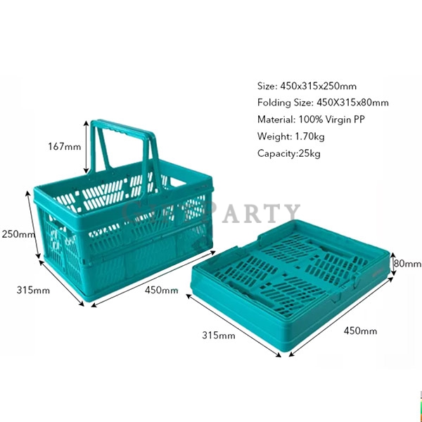 Folding Plastic Basket 品牌贈品,客製禮品,野餐折疊籃,客製折疊購物籃可定制,塑料折疊籃