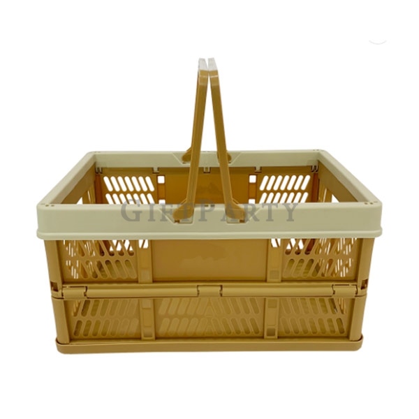 Folding Plastic Basket Custom Pantone,野餐折疊籃,客製折疊購物籃可定制PANTONE13