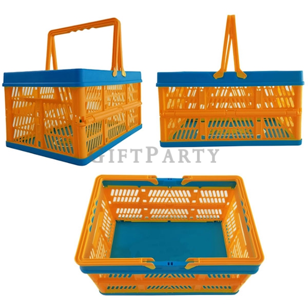 Folding Plastic Basket Custom Pantone,野餐折疊籃,客製折疊購物籃可定制PANTONE13