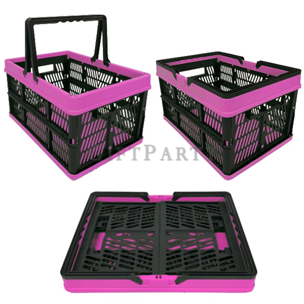 Folding Plastic Basket Custom Pantone,野餐折疊籃,客製折疊購物籃可定制,塑料折疊籃
