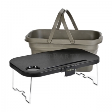 Foldable basket with table lid
