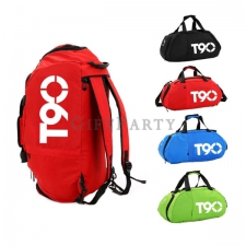 Multi-sport gym duffle bag with shoe compartment