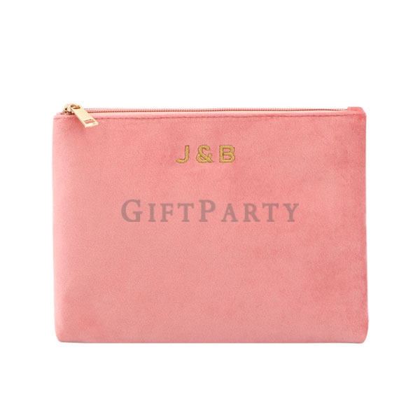 Make Cosmetic Bag with Zipper,天鵝絨拉鍊化妝,品牌化妝包,彩妝化妝包,