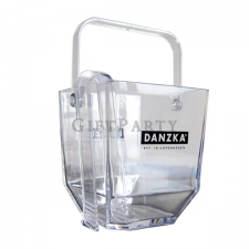Plastic mini square ice bucket with handle