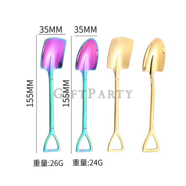 產子贈品,月子中心贈品,鏟子造型甜品勺鐵鍬,網紅吃播匙,