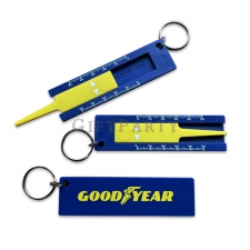 Measuring tire tread ruler Keyring