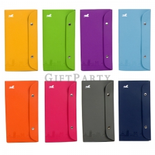 PVC Cross Pattern Long Passport Holder