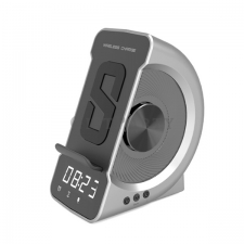 Multifunctional Wireless Charger Alarm Clock Blue Sound Spea
