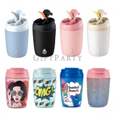 雙層不鏽鋼保溫杯咖啡杯帶吸管