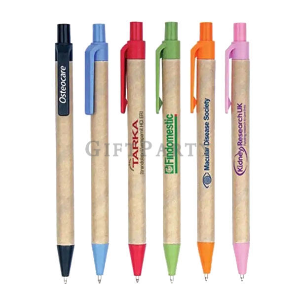 Kraft Paper Pen,紙管筆,廣告小物,選舉小物,牛皮紙管筆按壓廣告筆
