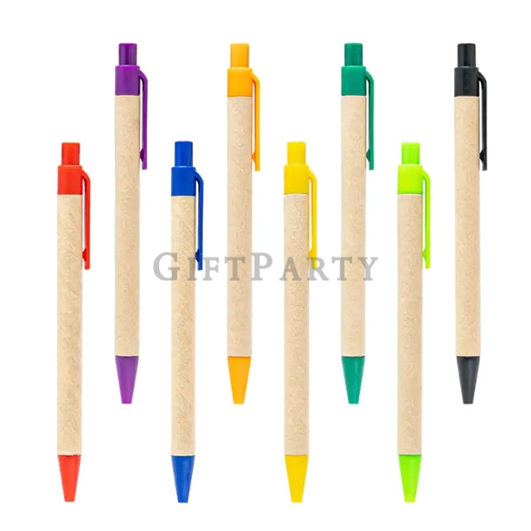 Kraft Paper Pen,紙管筆,廣告小物,選舉小物,牛皮紙管筆按壓廣告筆