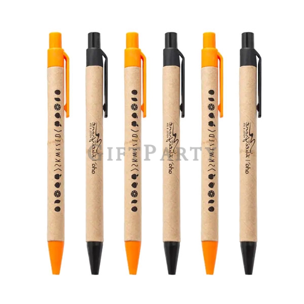 Kraft Paper Pen,紙管筆,廣告小物,選舉小物,牛皮紙管筆按壓廣告筆