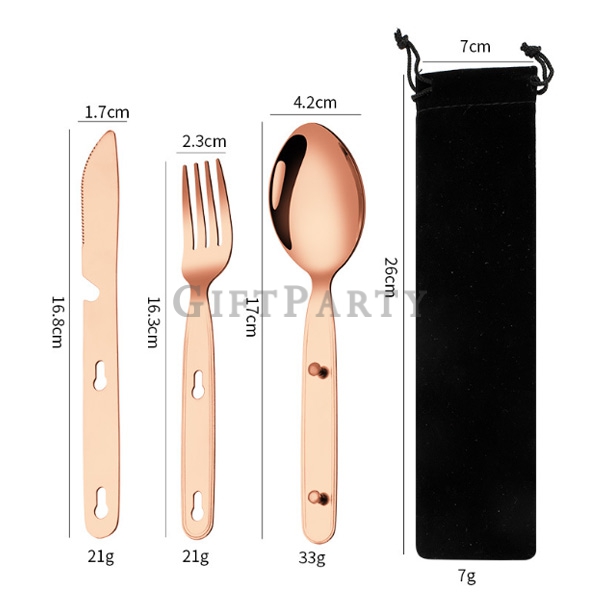 露營餐具,餐具組,戶外禮品,贈品,不鏽鋼304野營餐具三件組