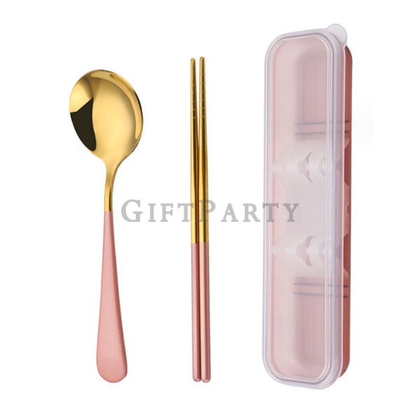 環保餐具,股東會贈品,禮品,贈品,輔銷品,不鏽鋼餐具二件組