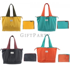 Polyester foldable drawstring shopping bag