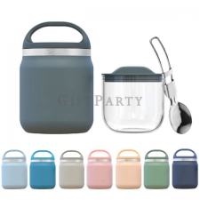 Stainless steel food jar + glass sealed bowl