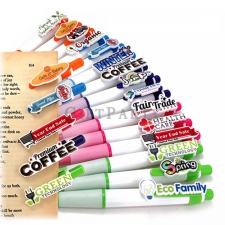 Acrylic Shaped Pen Clip White Chubby Pen 