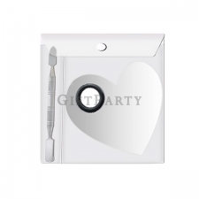 Stainless Steel Heart Shape Mixing Palette & Spatula