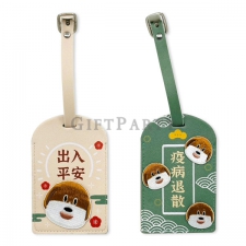 Customized PU luggage tag full color printing