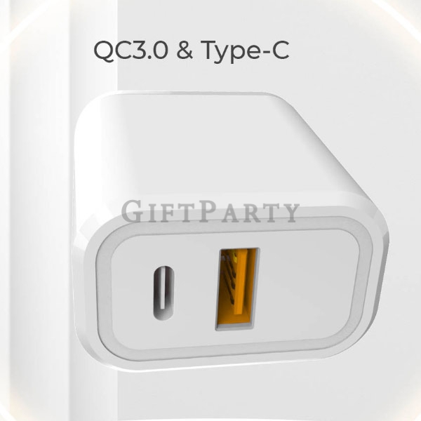 電腦展贈品,展場贈品,展會禮品,壁式充電器PD30W-（QC32
