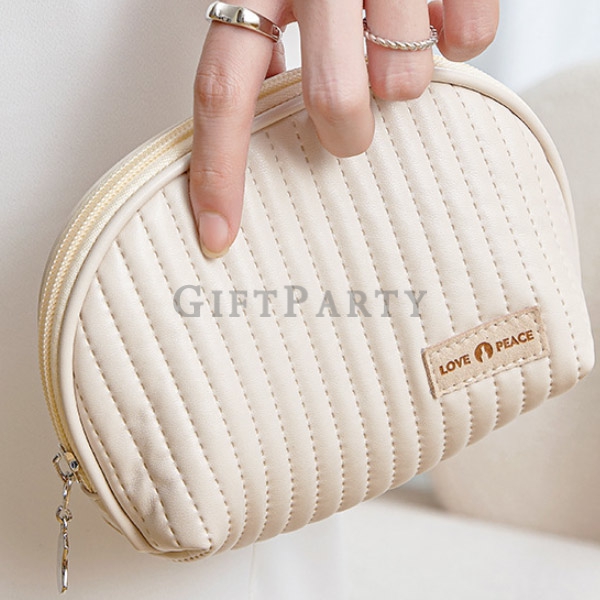 Advertising gifts, promotional gifts, customized LOGO gifts, brand gifts,PU皮革迷你半圓化妝包8