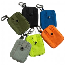 Multifunctional coin ID bag with carabiner