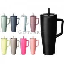40oz double drink stainless steel cup with handle