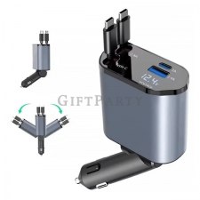 快充120W四合一伸縮線車用充電器