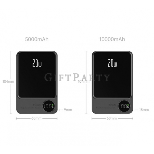 超薄行動充,吸磁無線充行動電源,超薄磁吸行動電源10000mAh