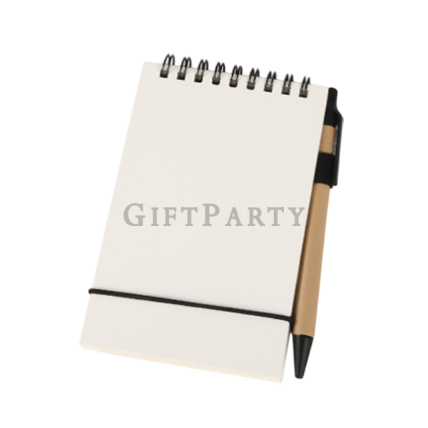 筆記本附筆,牛皮紙筆記本,活動贈品文具,客製LOGO手札,迷你筆記本kraft notebook with pen, eco notepad, custom promo stationery, sma