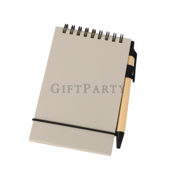 筆記本附筆,牛皮紙筆記本,活動贈品文具,客製LOGO手札,迷你筆記本kraft notebook with pen, eco notepad, custom promo stationery, sma