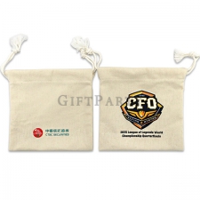 Full-Color Heat Transfer Canvas Drawstring Pouch