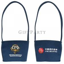 Customized Dark Blue Canvas Cup Holder