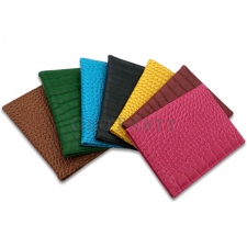 Custom Crocodile Grain PU Passport Holder