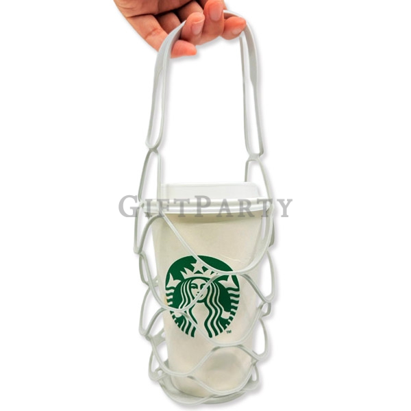 矽膠墊飲料提袋提網袋,silicone beverage carrier,eco-friendly cup net,reusable drink holder,corporate gifts taiw