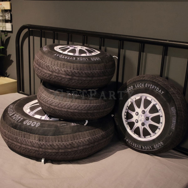 custom tire pillow,automotive promotional gifts,car dealership giveaways,branded wheel cushion,bulk