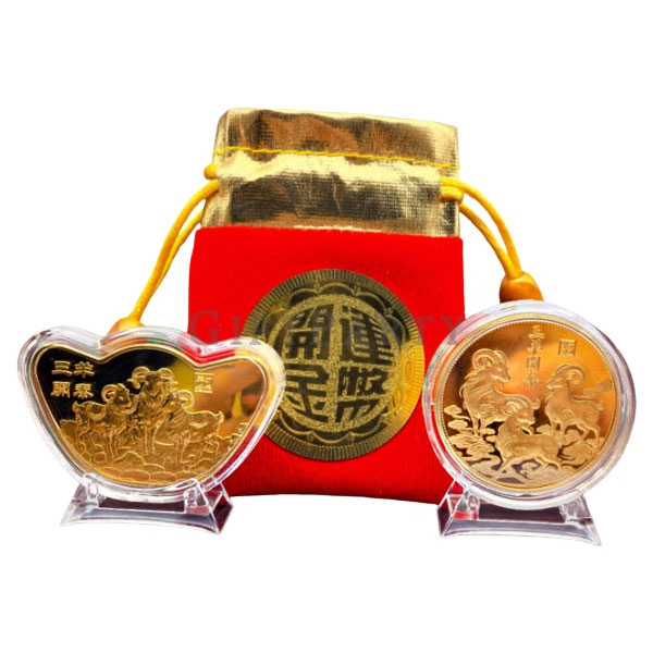2027羊年錢母,宮廟發財金,銀行新春贈品,開運金幣,錢母袋訂製,年羊年開運金幣錢母袋