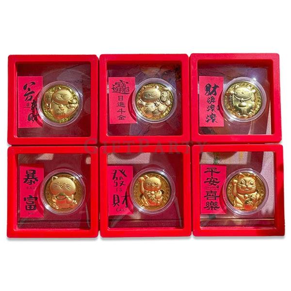 招財貓金幣,客製錢母,發財金贈品,宮廟紀念品,銀行新春贈品,招財開運招財貓金幣