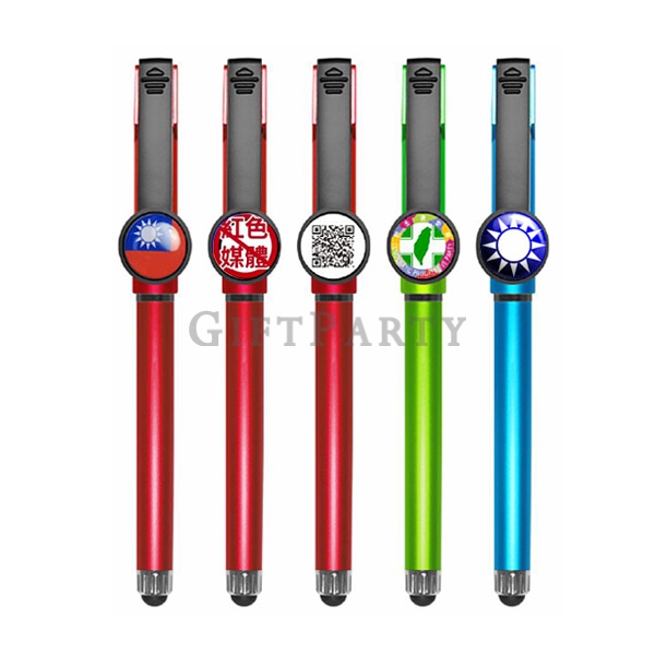 手機支架筆,圓形LOGO筆,客製廣告筆,國旗筆,選舉文宣筆