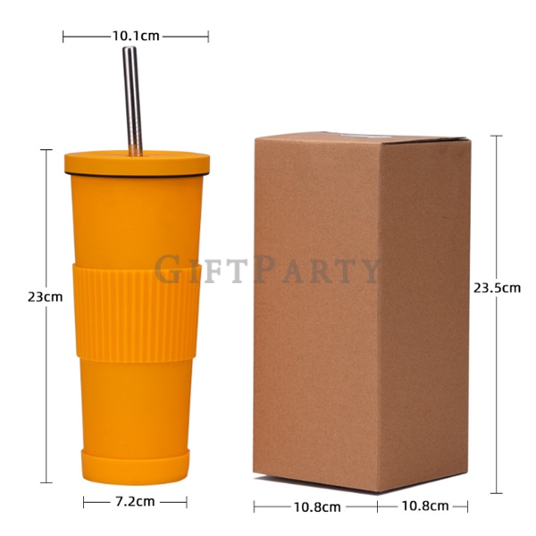 禮品,吸管杯,廣告贈品,百貨贈品,品牌贈品,不鏽鋼吸管杯830ml附防滑套