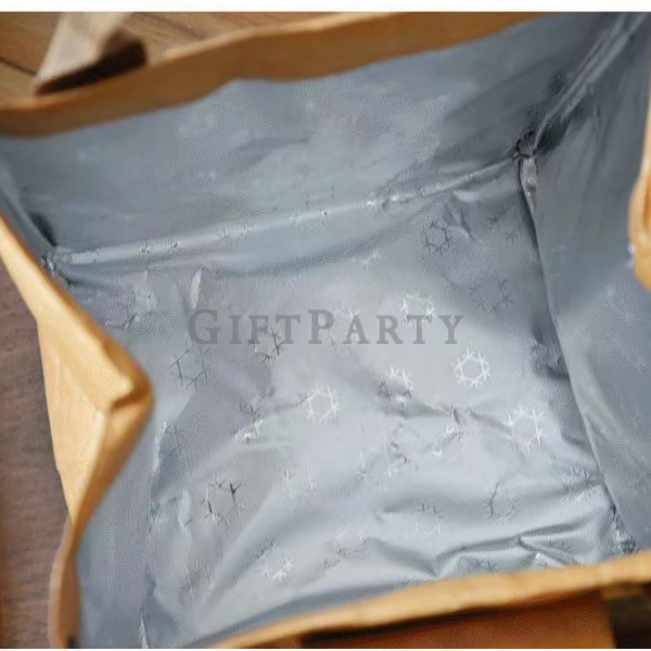 午餐袋,水洗杜邦紙保冷袋,保溫袋,Washed Kraft Paper Bag DuPont Tyvek Paper Waterproof Insulated Lunch Box with Lunch