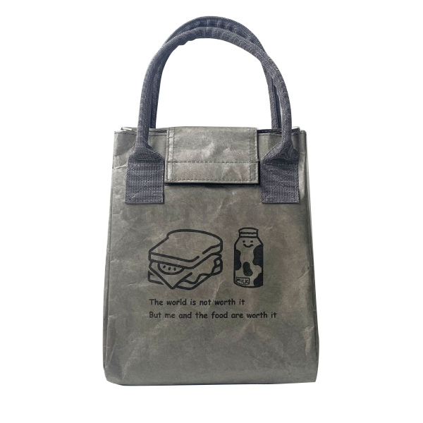 午餐袋,水洗杜邦紙保冷袋,保溫袋,Washed Kraft Paper Bag DuPont Tyvek Paper Waterproof Insulated Lunch Box with Lunch