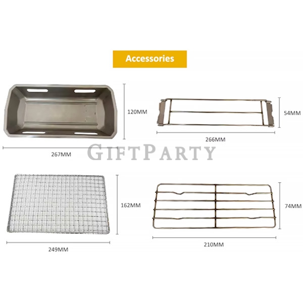 Charcoal BBQ Grills,戶外露營贈品,汽車贈品,酒贈品,便攜燒烤爐烤肉架折疊手提箱
