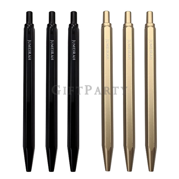 Metal Hexagon Click Pen,酒店筆,飯店筆,金屬六面按動原子筆