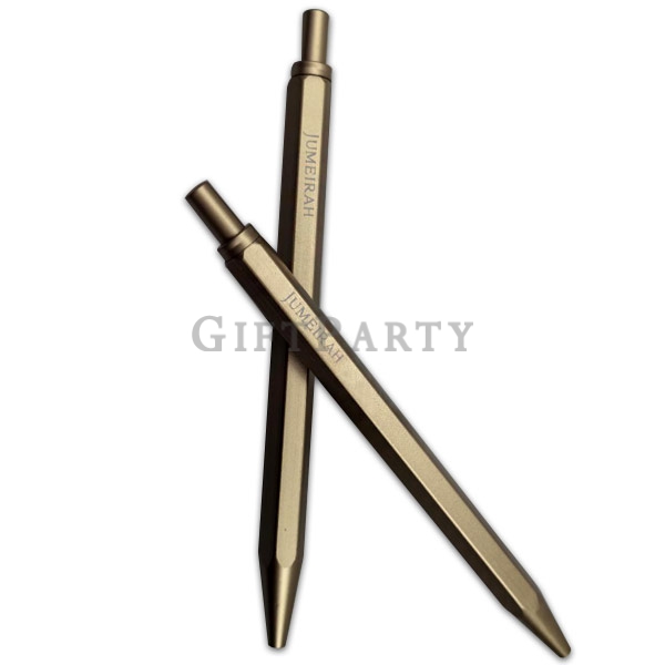 Metal Hexagon Click Pen,酒店筆,飯店筆,金屬六面按動原子筆